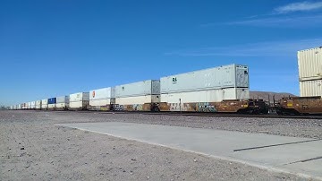 EB BNSF Z Train With K5HLB Horn In Daggett Ca! #bigbossrailfanner