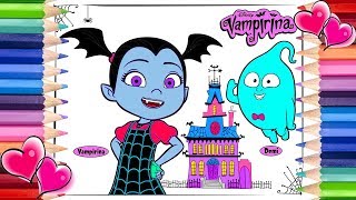 Vampirina and Demi Scare B&B Coloring Page | Vampirina Coloring Book | Disney Jr. Printable Coloring