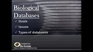 Biological Databases in  Bioinformatics
