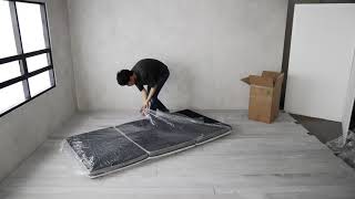 快眠タイムズ「エコラテエリート10cm三つ折りマットレス」の開封