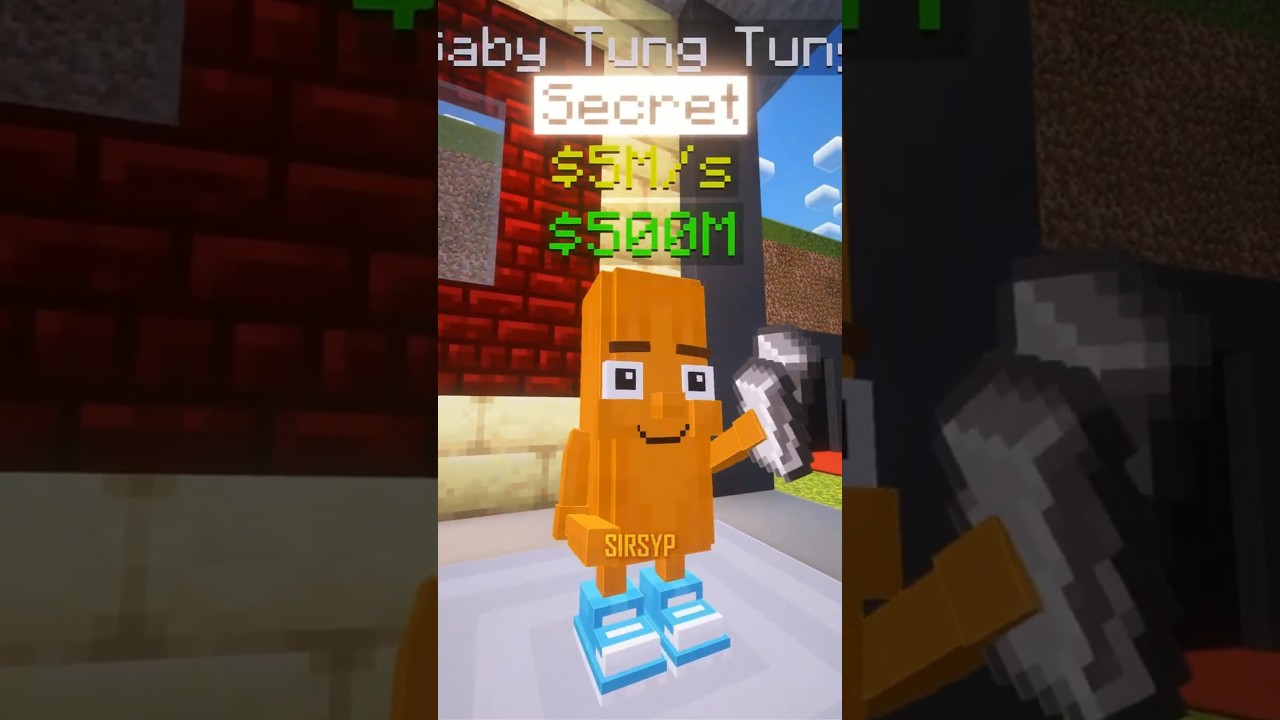 Help Baby Tung Tung Sahur Has No Money at Minecraft Steal a Brainrot!🥺 - Minecraft Animation