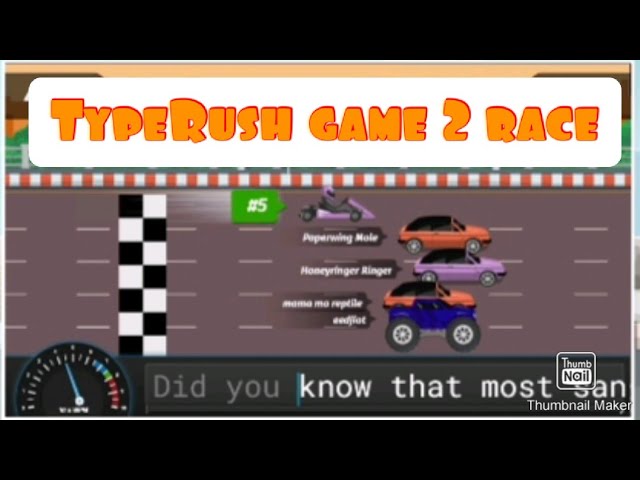 Type Rush Race - Worldwide League of Typing Racers by Felongzkie