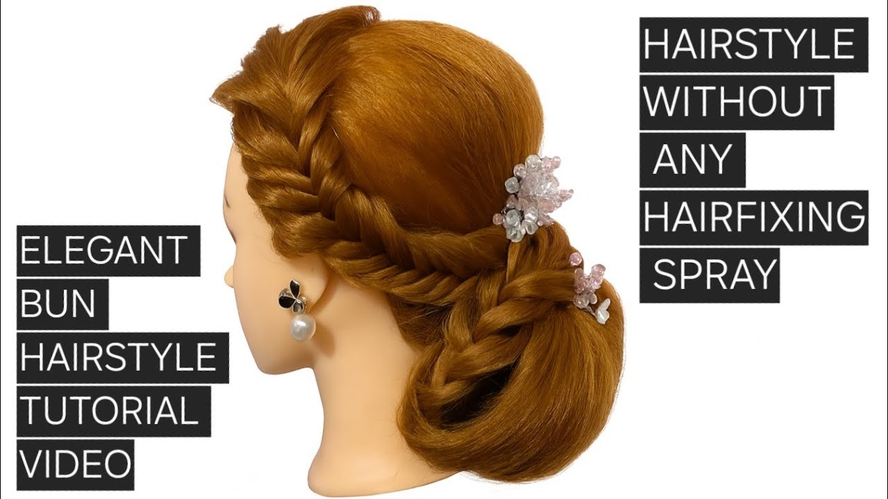 ELEGANT BRAIDED BUN HAIRSTYLE TUTORIAL// FORMAL AND WEDDING UPDO 2025 ...