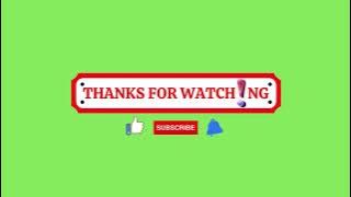 Thanks For Watching Green Screen Effect (Canva)