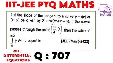 Let the slope of the tangent to a curve y = f(x) at (x, y) be given by 2 tan x (cos x- y). if the
