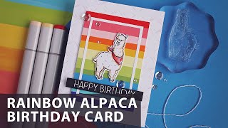 Rainbow Alpaca Birthday Card