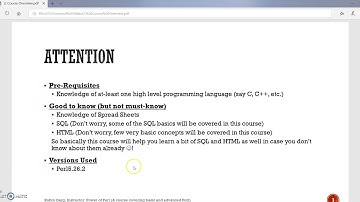 Power of Perl - Course Overview