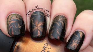 Watermarble Reverse Swirl Nail Tutorial/How To