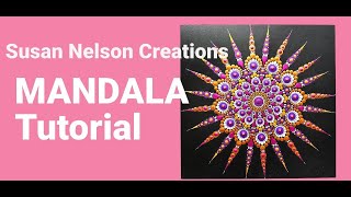 Magenta Sunset Mandala tutorial- intermediate -advanced Video by Susan Nelson