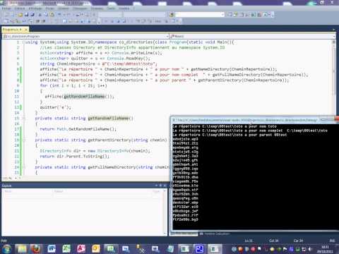 Tutoriel 63 Répertoire en C# en français troisième partie
