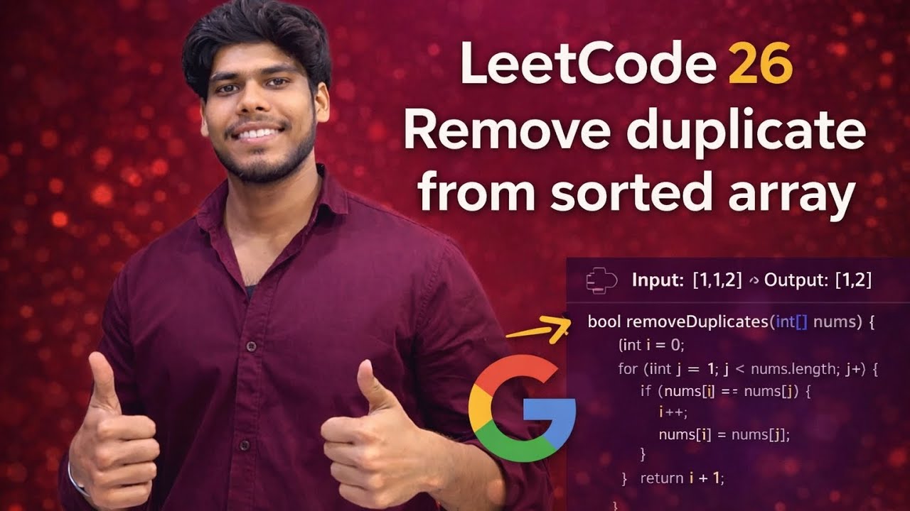 Day 14 || Leetcode 26 Remove duplicate from sorted array || DSA daily 
