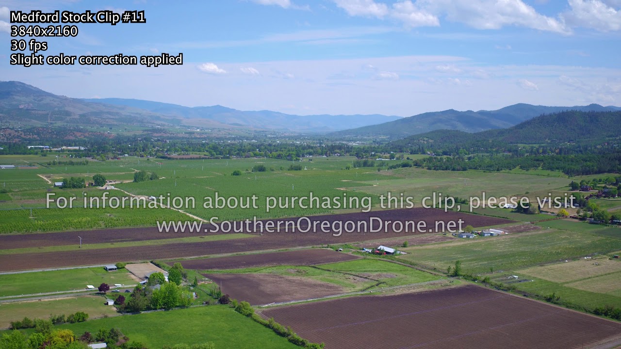 Medford Rogue Valley 4K Aerial Stock Video Clip #11 - Orchards and Vineyards | Southern Oregon Drone