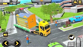 Painting old house windows, doors, roof- House Mover: Old House Transporter Truck - Android Gameplay screenshot 3