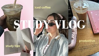 STUDY VLOG🎧💕: study tips, what’s in my school bag, relaxing coffee shop, fun snacks, motivational!