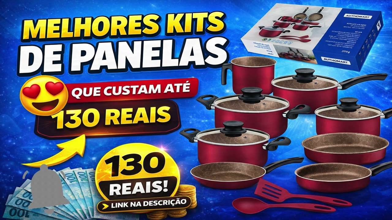 TOP 4 - KIT DE PANELAS POR ATÉ 130 REAIS 😱🔥 Vale MUITO a Pena!