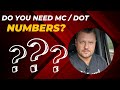Do cargo van owner operators need mc  dot numbers