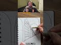 Easy Perspective Drawing Trick! 😳🤯 #shorts