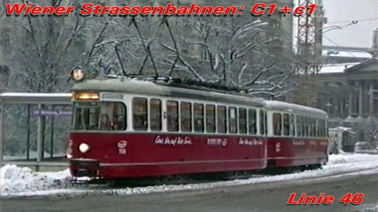 Wiener Strassenbahnen - Typ C1+c1 - Linie 46 -1993