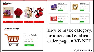 How to make category and  products and confirm order page in VB.NET | GiftShop Project