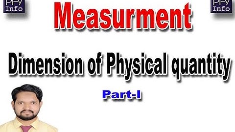 Dimension of Physical quantities.PART- 1. ll MDCAT ll Phy info #measurments #dimensions