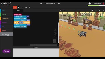 How to program basic point turns in CoderZ 101