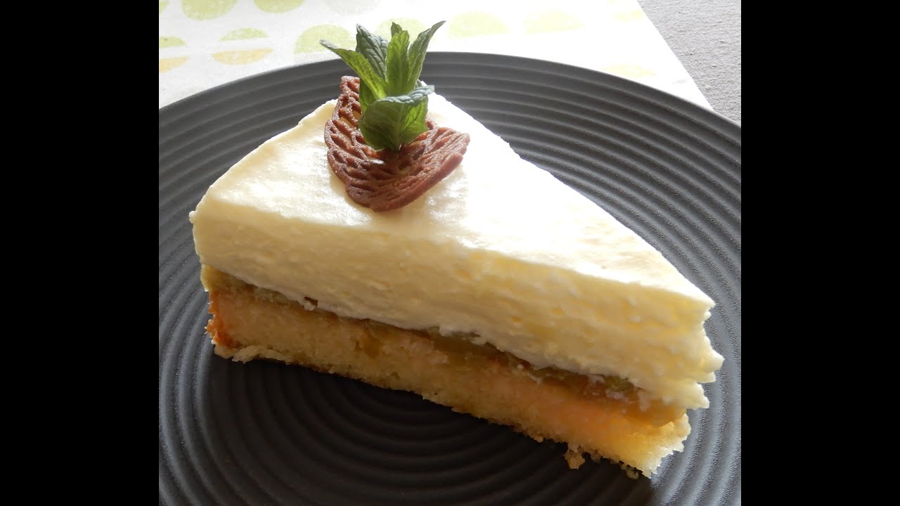Vanilleschaum - Rhabarber Torte