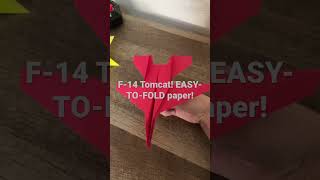 F-14 Tomcat/F-16 Eagle EASY to fold! Watch how well it can fly!