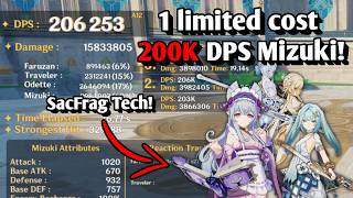 1 limited cost 200k DPS! | C3 Mizuki | Sac rotation DPS showcase | Genshin Impact screenshot 4