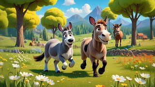 Four Dancing Donkeys Tap Their Feet | Donkey Song for Kids | Counting Rhymes and Fun Animal Songs