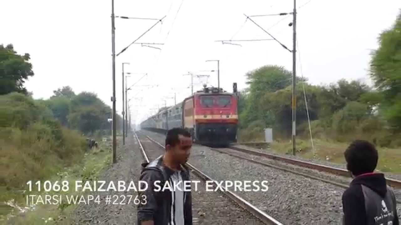 11068 Saket Express gallops at 105 km/h