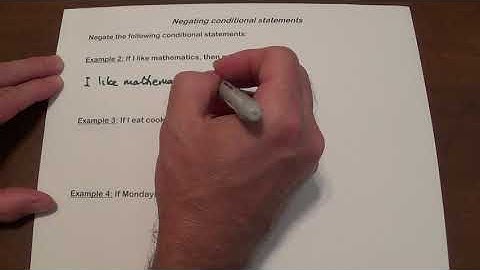 Negating conditional statements