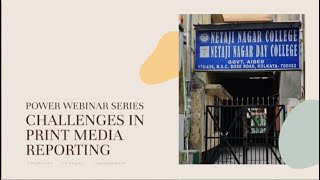 Challenges in Print Media Reporting, 20th September, 2021