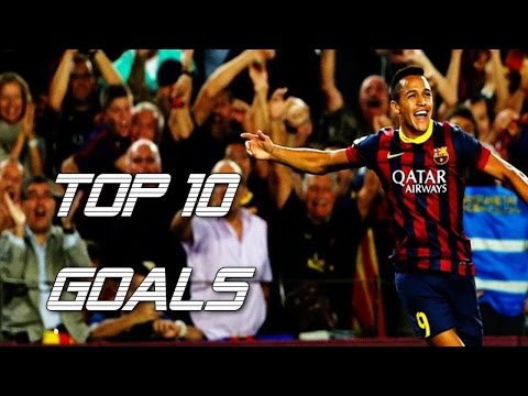 アレクシス・サンチェス○トップ10ゴール○FCバルセロナ - YouTube