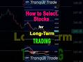 How to Select Stocks for Long Term, Swing, and Intraday Trading