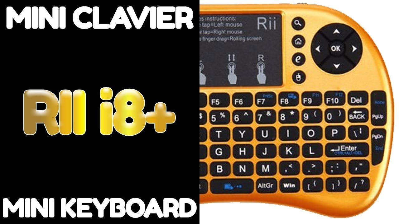 Mini clavier Rii Mini i8 sans fil avec pavé tactile