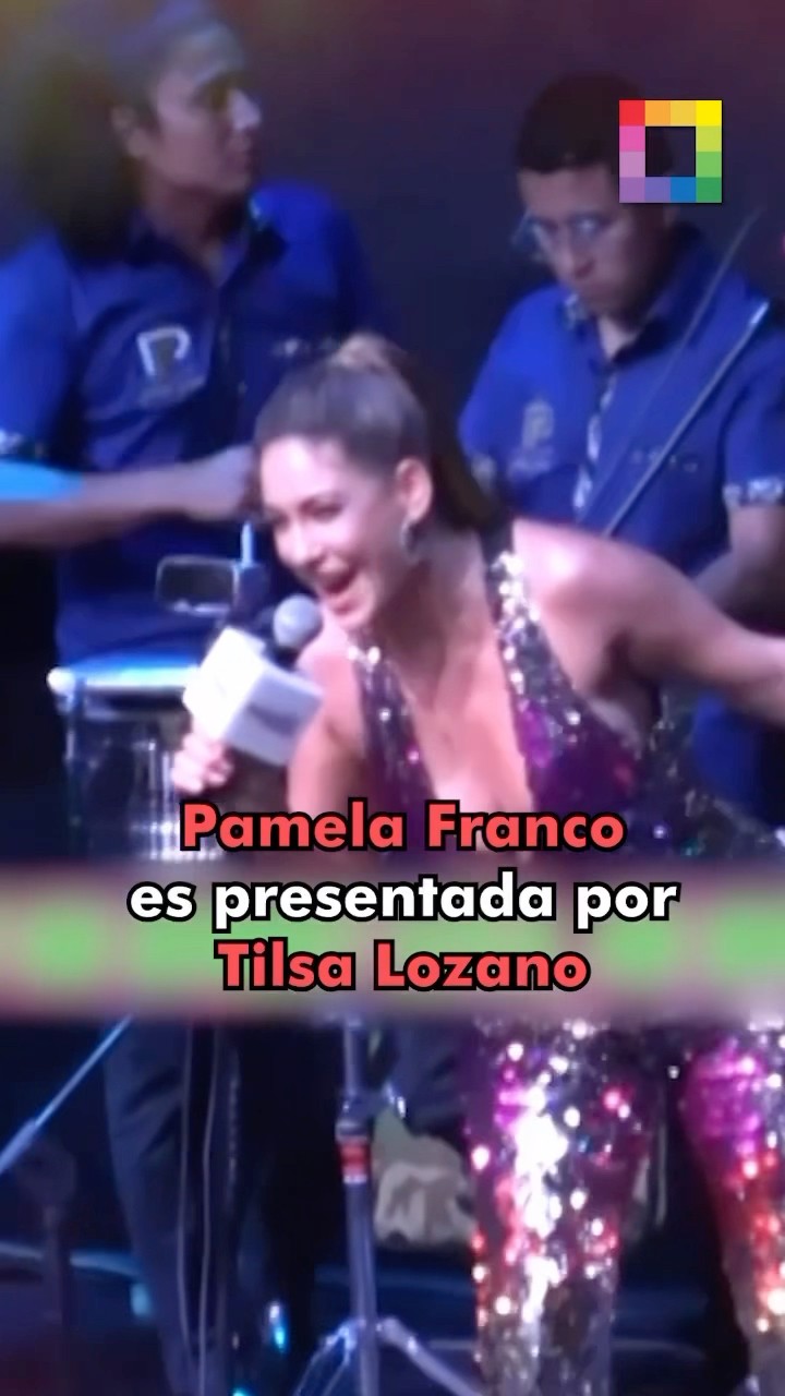 Pamela Franco es presentada por Tilsa Lozano en show. #AmorYFuego #PamelaFranco #TilsaLozano #show