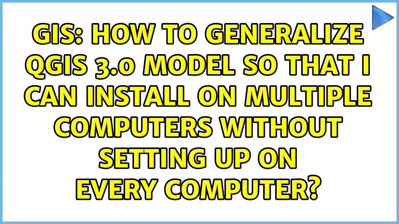 How to generalize QGIS 3.0 Model so that I can install on multiple computers without setting up...