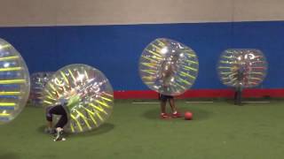 Playing bubble soccer at Indoor Soccer Center in El Monte