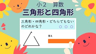 小2 三角形と四角形 辺や頂点 フラッシュカード 算数 わかりやすい