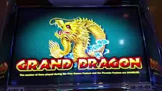 $10 bet High Limit Ainsworth Grand Dragon Good Win slot machine free spins