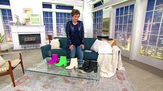 Schutz Leather Croco Ankle Boots - Lupe on QVC