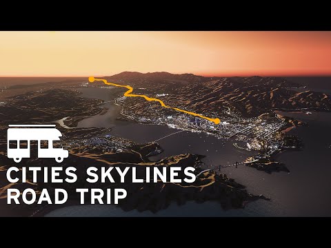 EPIC Desert to City Road Trip: First Person | Cities Skylines | Marble Mountain 04 SUNSET