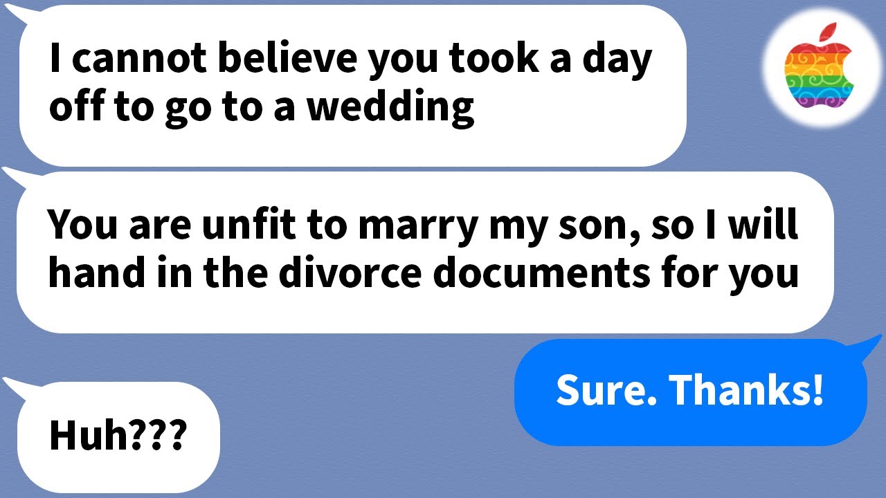【Apple】 My mother-in-law tried to ruin my marriage since I took work off for my brother's wedding