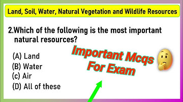 Class 8 Geography Chapter 2 Land, Soil, Water, Natural Vegetation and Wildlife Resources MCQs