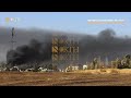 Impacts of Turkish strikes on oil field in Syria's Qamishli