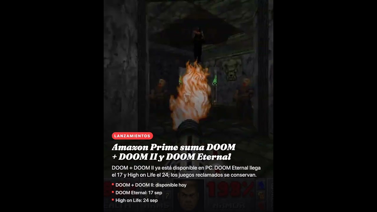 Amazon Prime suma DOOM + DOOM II y DOOM Eternal
