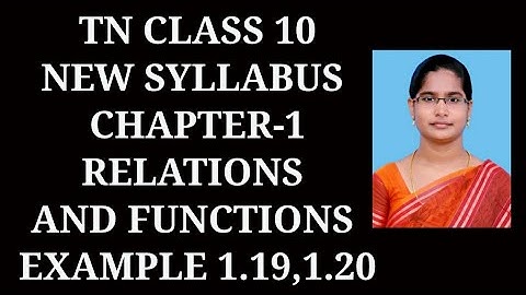 10th maths ch-1 Relations and Functions Example-1.19,1.20 samacheer 2021