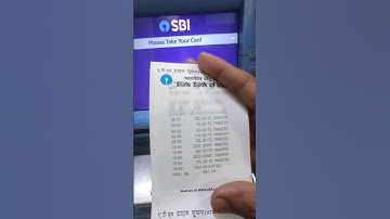 SBI mini statement through ATM #sbi #sbinews #sbicard #ministatement