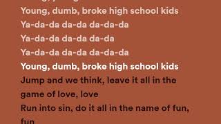 Khalid - Young Dumb & Broke (Lyrics)