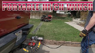 Portable Hitch Mounted WINCH Build w/ Swivel and synthetic cable